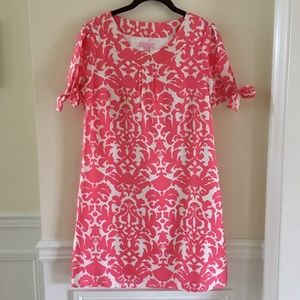 Lilly Pulitzer Pink and White Shift Dress, Size 4